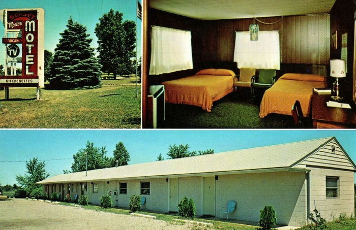 Sunset Motel - Old Postcard